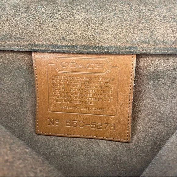 Vintage 90s COACH Tan Leather Briefcase Bag